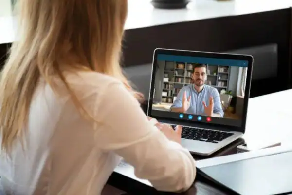 image of woman attending online mediation Southampton speak to our team today!