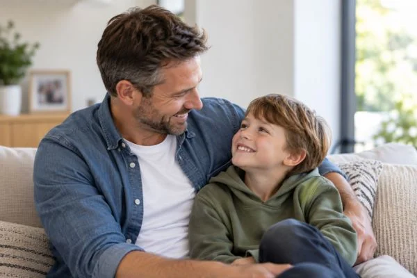father and child happy - child maintenance mediation Southampton